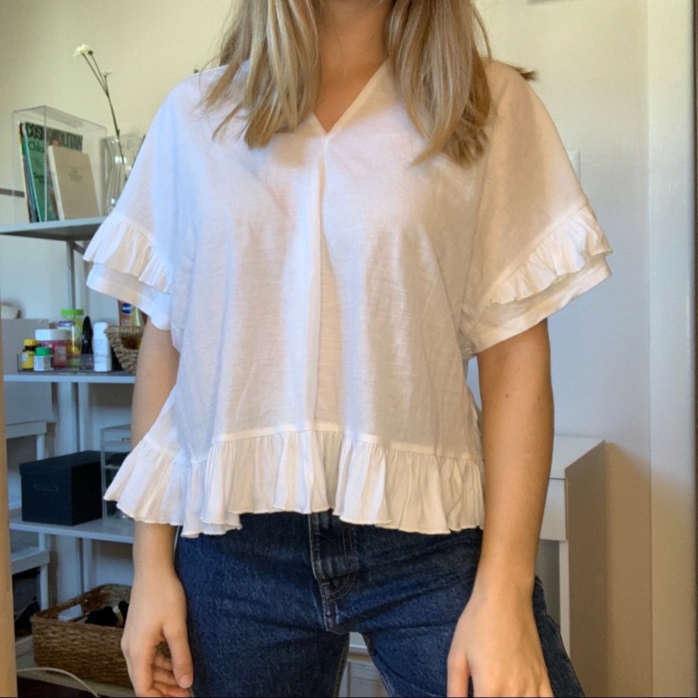 Zara white blouse